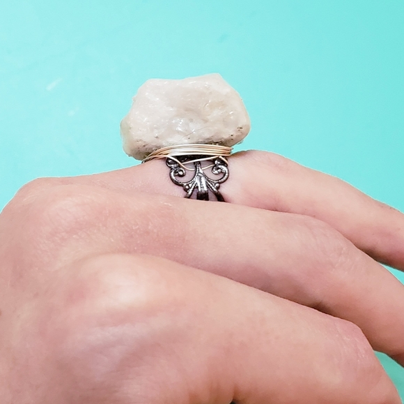 Wrapped stone rings - Picture 6 of 8